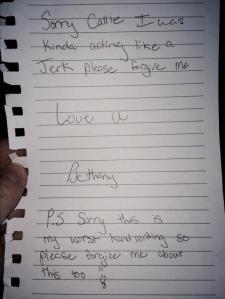 beth's apology letter