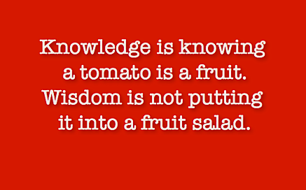 knowledge vs wisdom
